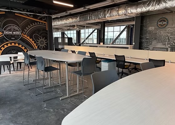 Long tables, room to spread out